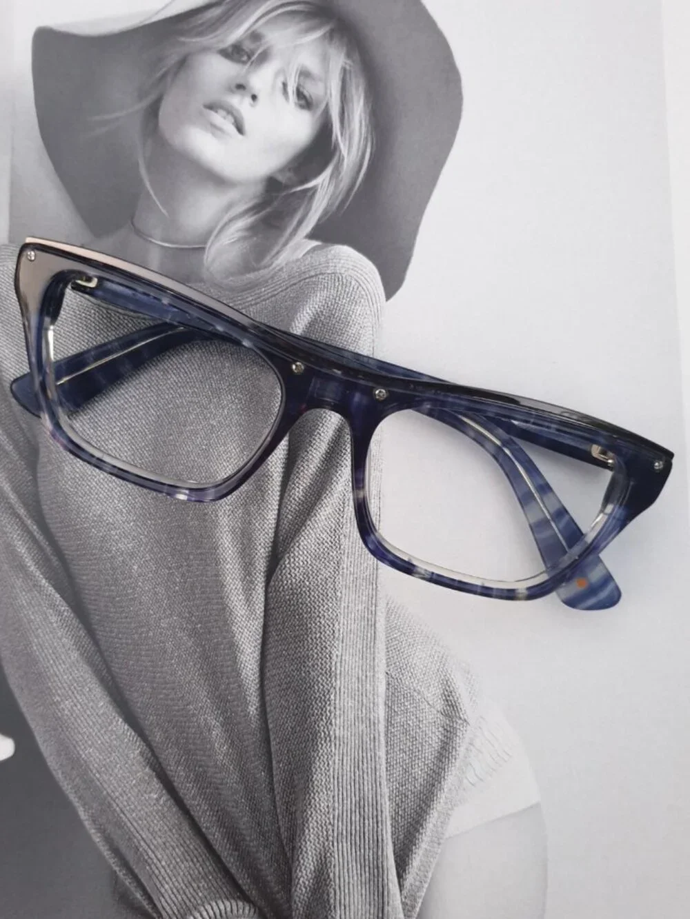 3.1 Phillip Lim Blue Eyeglasses Optical Frame with Case Women Fashion Accessory